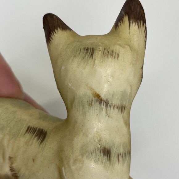 Vintage Siamese Cat Figurine Hand Painted Marked 1562 Lefton? 3" Kitty - Picture 10 of 11